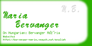 maria bervanger business card